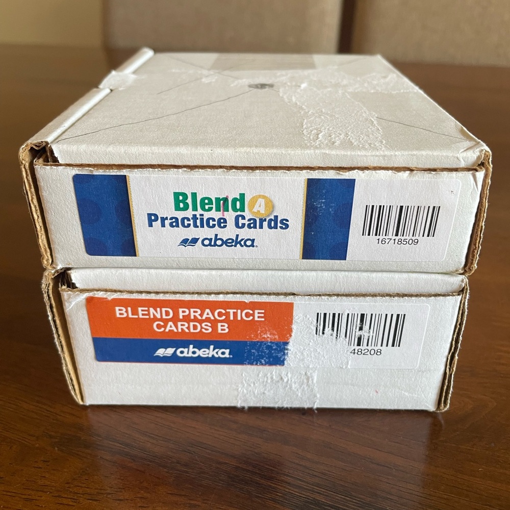 Abeka Blend Practice Cards Set - A & B